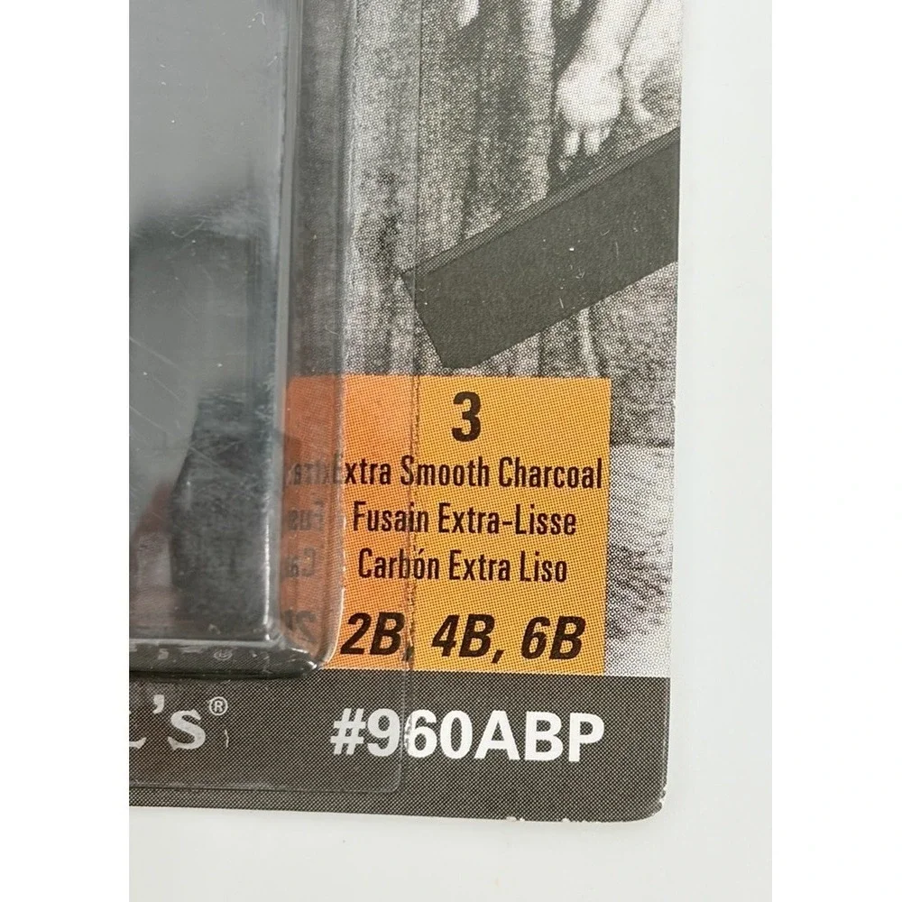 General's Jumbo Compressed Charcoal Sticks 3 Pack Black 2B 4B 6B #960ABP